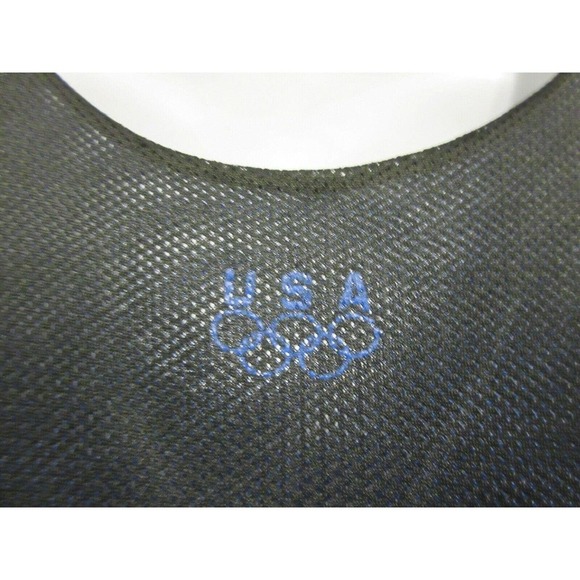 Vintage USA Olympic Vented Track and Field Muscle Tank Reversible Black Blue XL - Picture 10 of 12